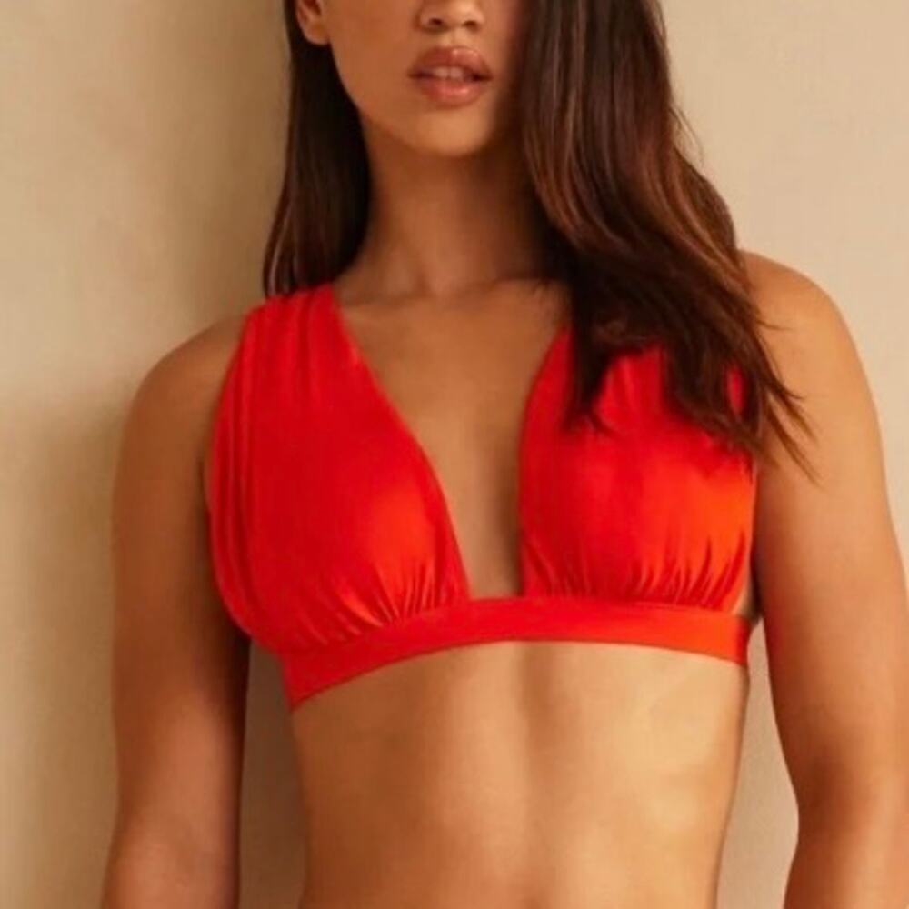 BUMPSUIT Edie Swimsuit XL Scarlet Orange Postpartum Nursing Bikini Bathing Suit